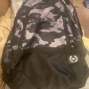 Victoria’s Secret PINK black and gray camo Collegiate backpack